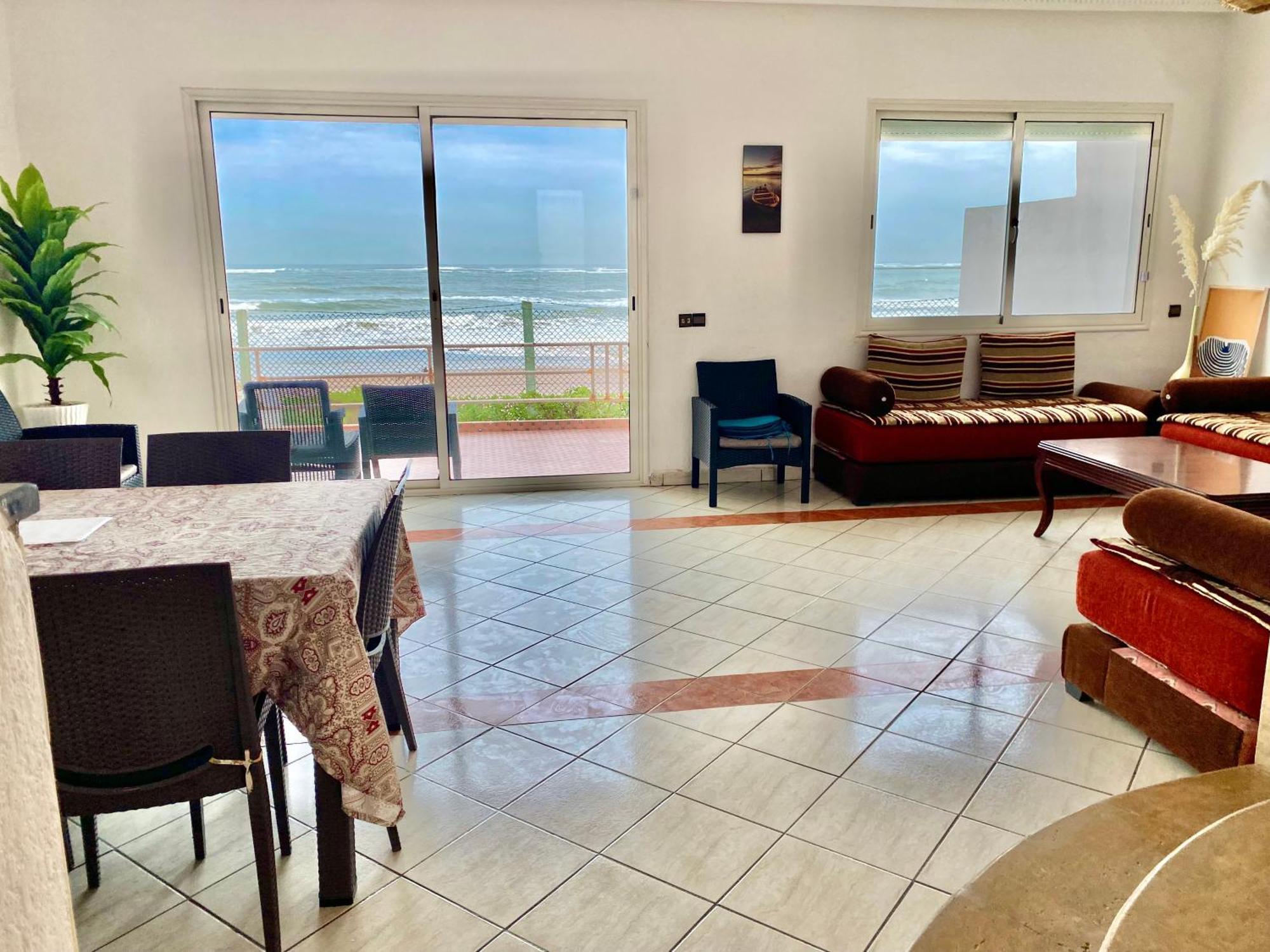 Splendid Beachfront Villa In Sidi Bouzid Beach With Pool Douar Ourlali Bagian luar foto