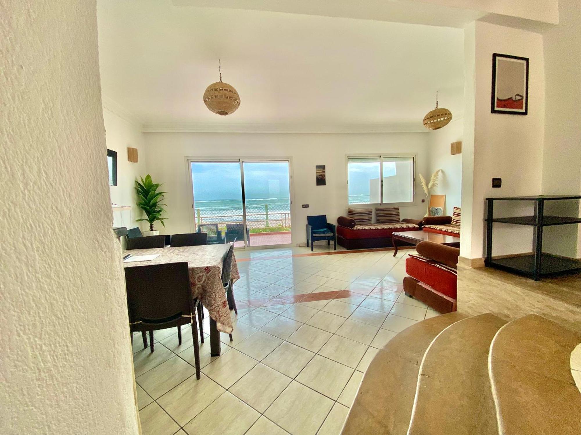 Splendid Beachfront Villa In Sidi Bouzid Beach With Pool Douar Ourlali Bagian luar foto